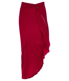 150616- Red Flutter Skirt