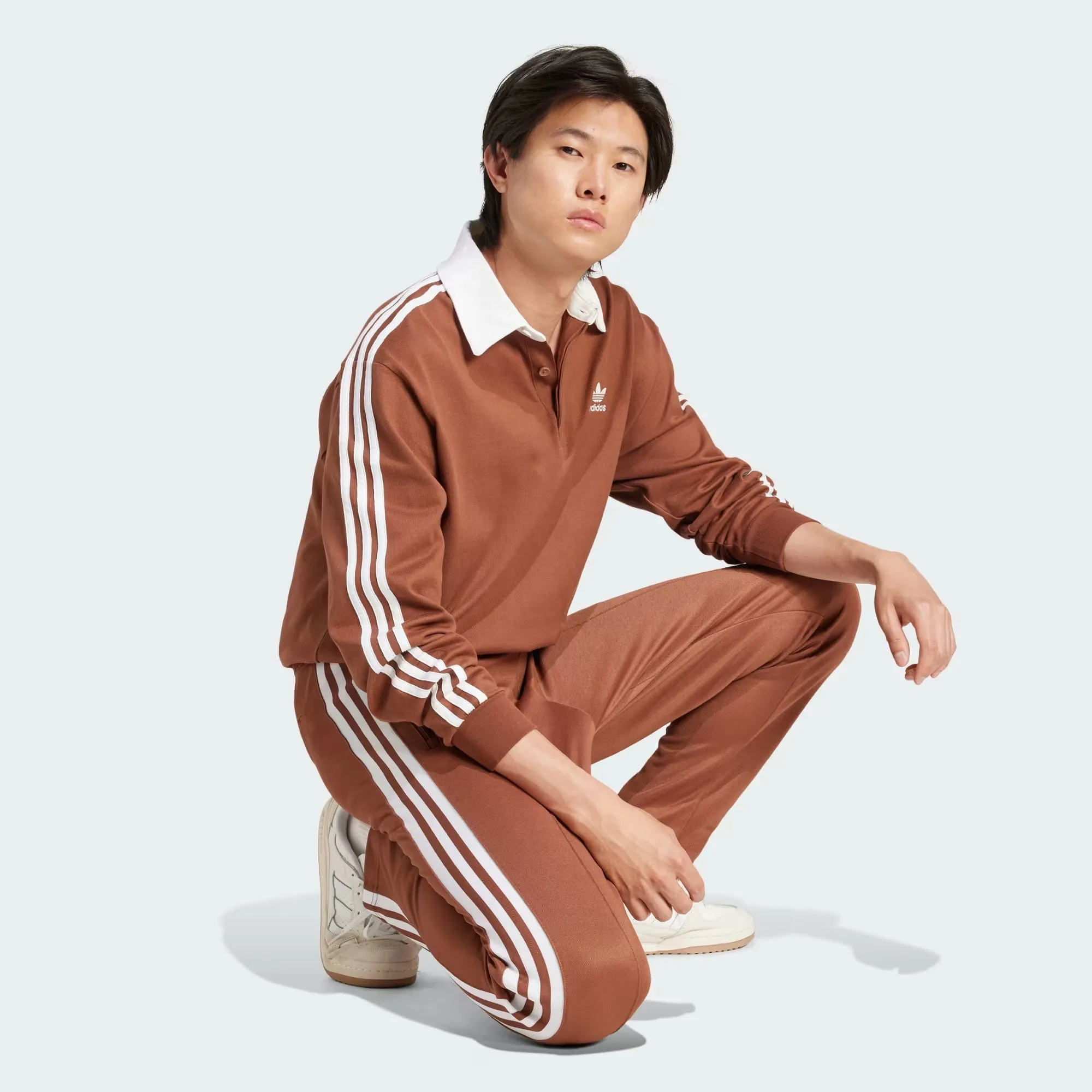 Adidas Originals | ADICOLOR RUGBY POLO SHIRT { PRELOVED BROWN