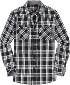 Alex Vando Mens Button Down Shirts Regular Fit Long Sleeve Casual Plaid Flannel Shirt
