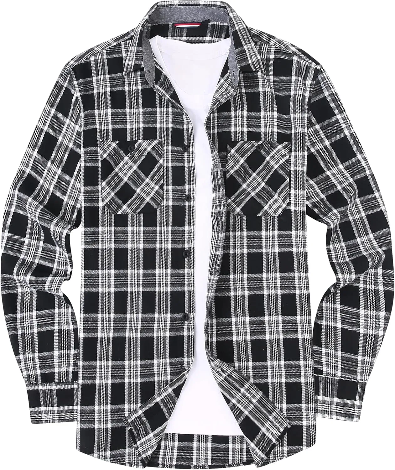 Alex Vando Mens Button Down Shirts Regular Fit Long Sleeve Casual Plaid Flannel Shirt