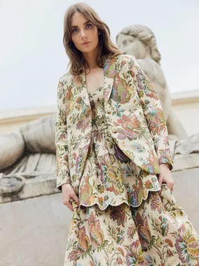 Amber Blazer | Rainbow Floral Jacquard