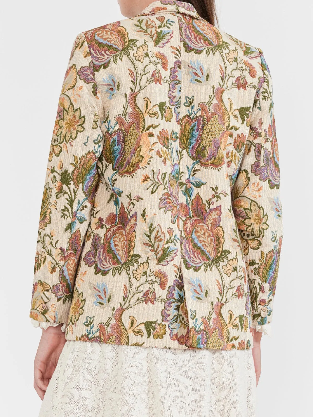 Amber Blazer | Rainbow Floral Jacquard