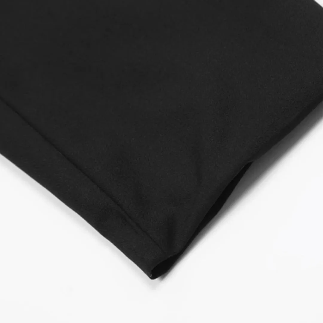 Black Collarless Fitted Blazer