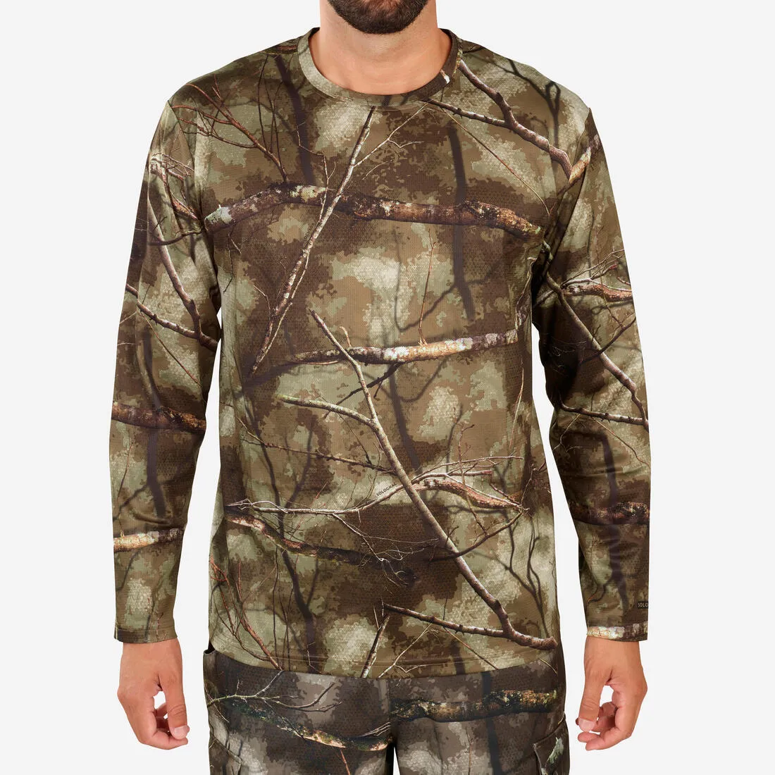 Breathable Long Sleeve T-shirt - Woodland Camo