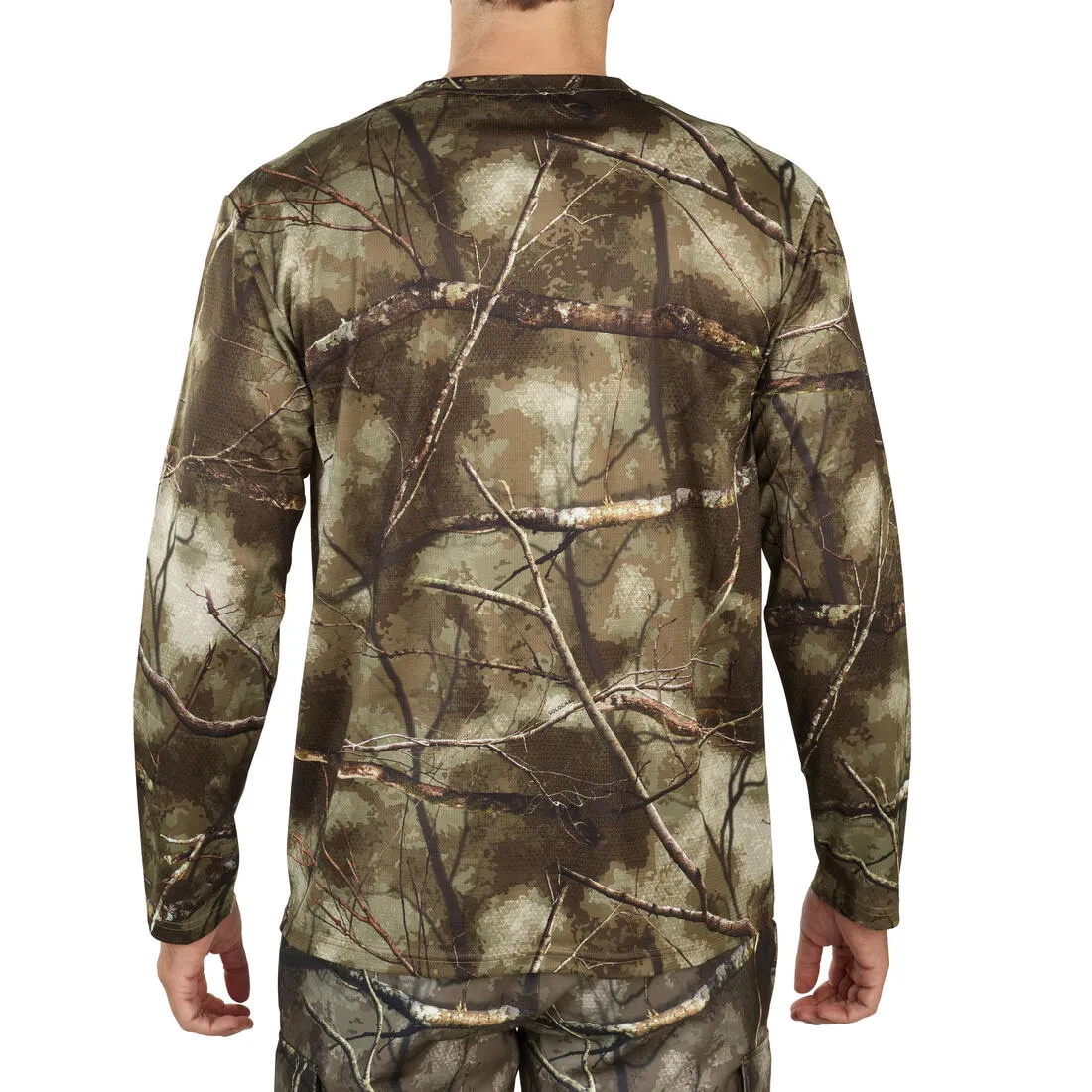 Breathable Long Sleeve T-shirt - Woodland Camo