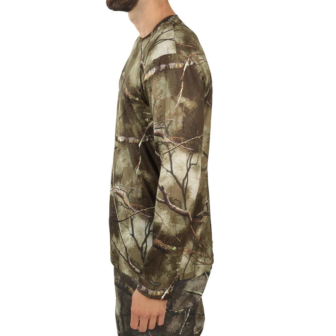 Breathable Long Sleeve T-shirt - Woodland Camo