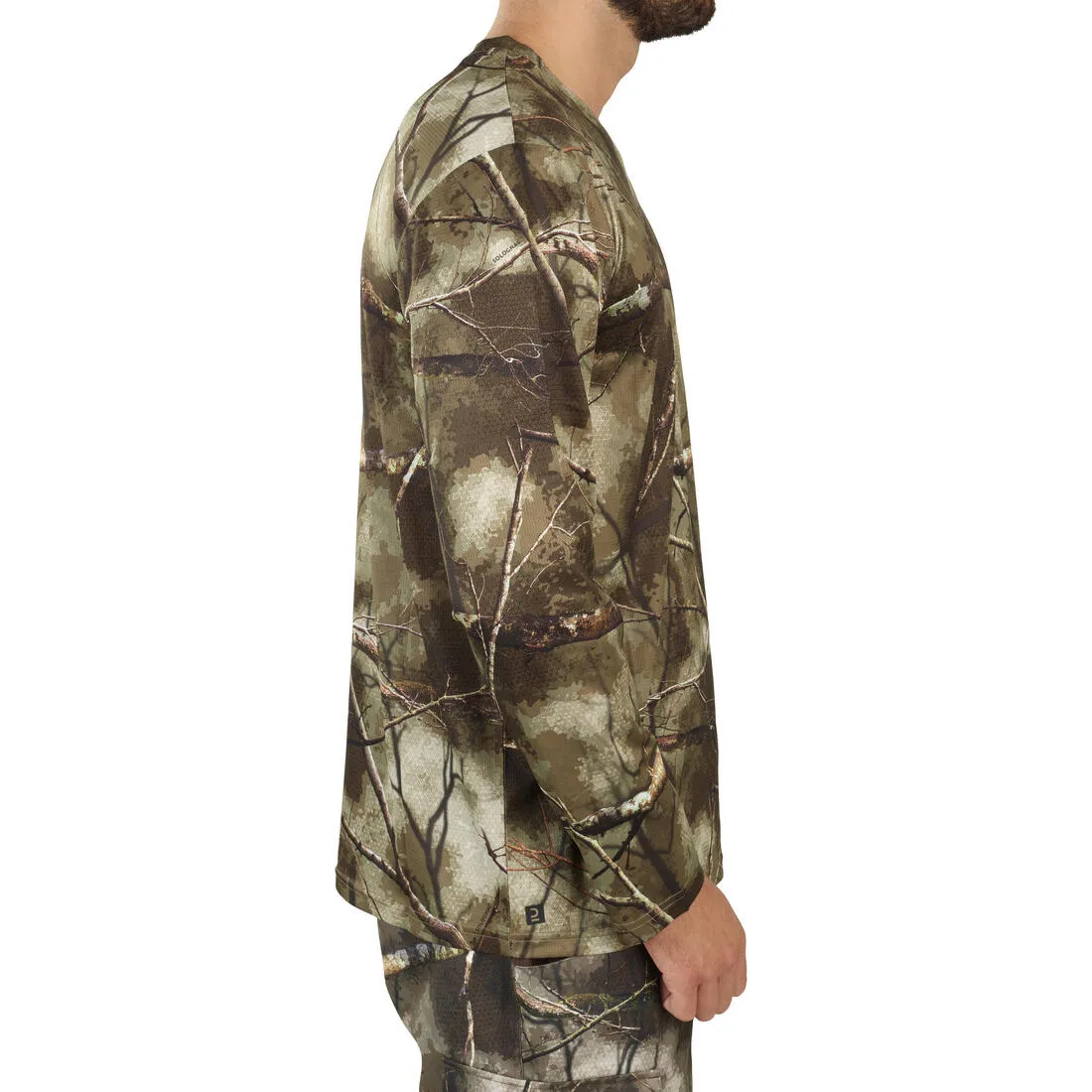 Breathable Long Sleeve T-shirt - Woodland Camo