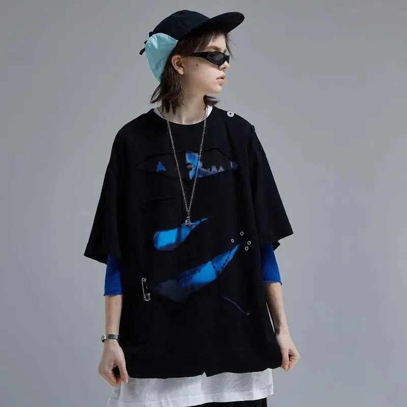 Button Trim Casual T-Shirt