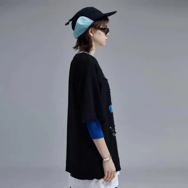 Button Trim Casual T-Shirt