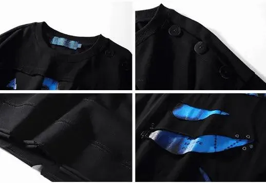 Button Trim Casual T-Shirt