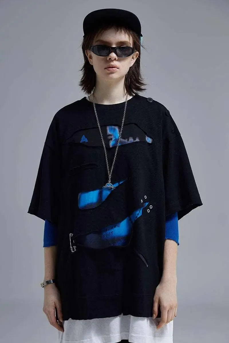 Button Trim Casual T-Shirt