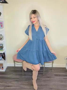 Casual denim dress