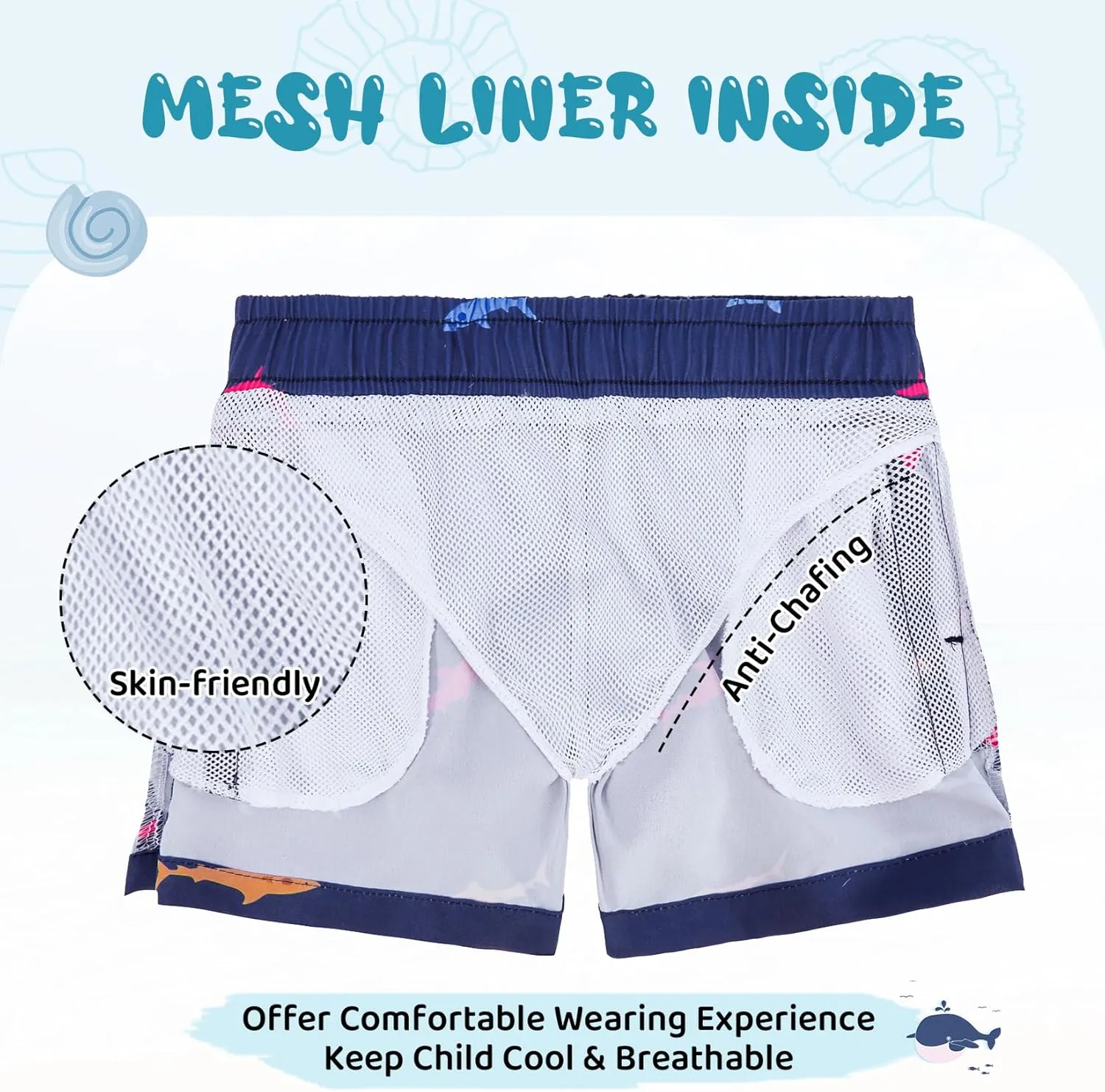 Century Star Toddler Swim Trunks - Quick Dry Swimsuit for Little Boys, Kids Bathing Suit Shorts Swimwear