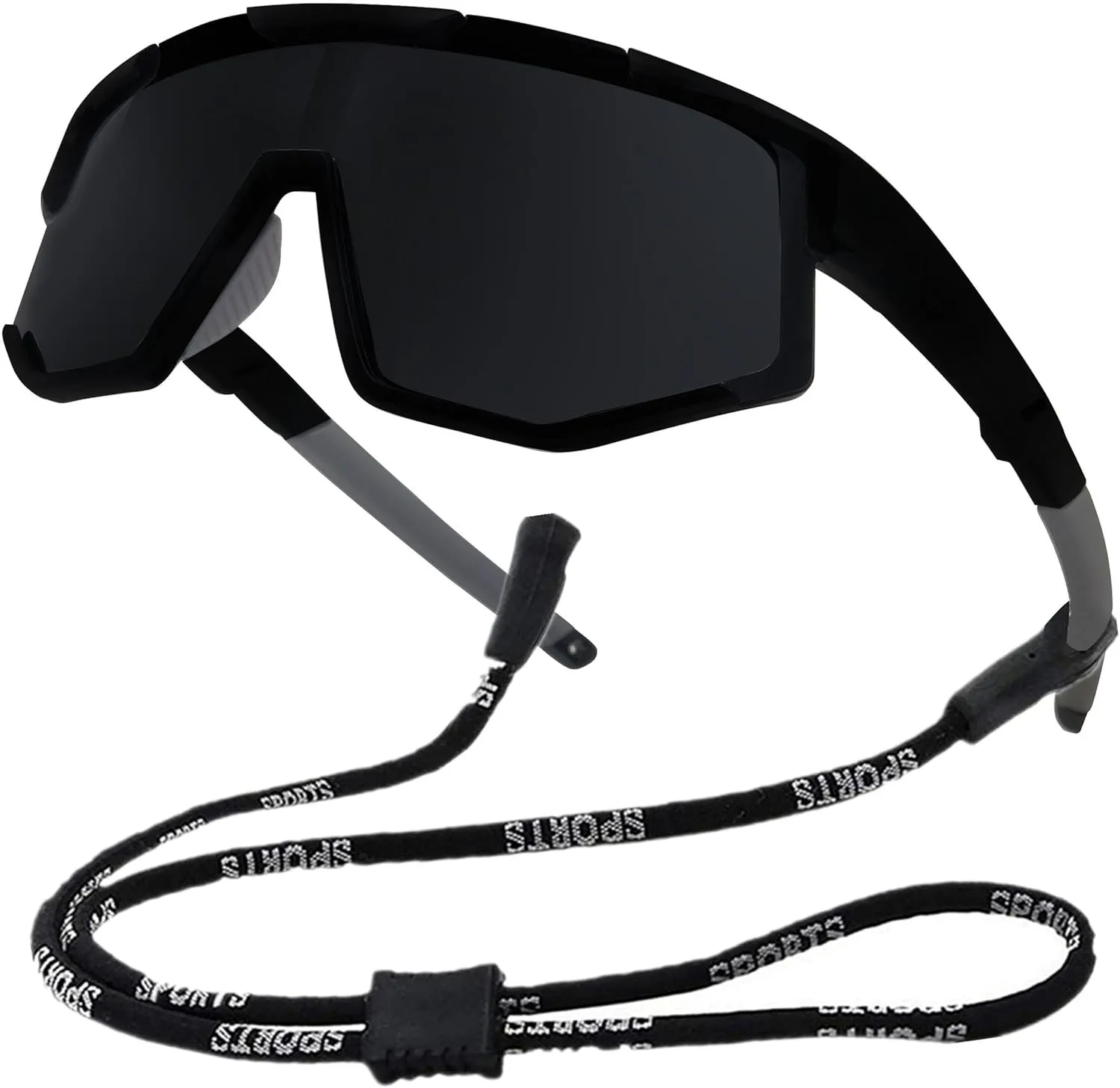 COOLSOME Kids Flexible Polarized Sunglasses with Strap Youth Sport Cycling Baseball for Boys Girls Age 6-12