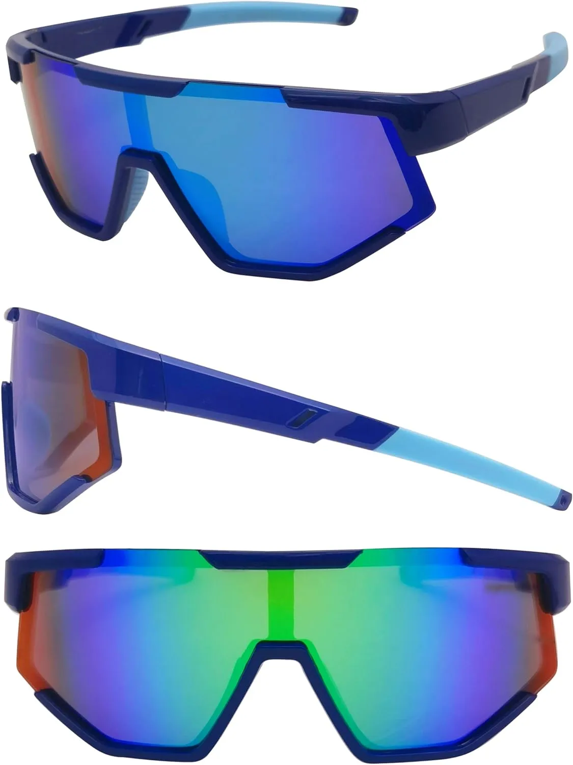 COOLSOME Kids Flexible Polarized Sunglasses with Strap Youth Sport Cycling Baseball for Boys Girls Age 6-12