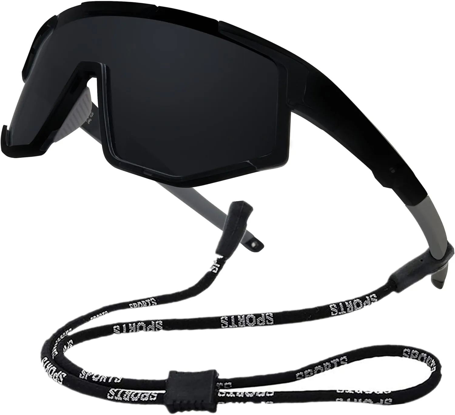 COOLSOME Kids Flexible Polarized Sunglasses with Strap Youth Sport Cycling Baseball for Boys Girls Age 6-12