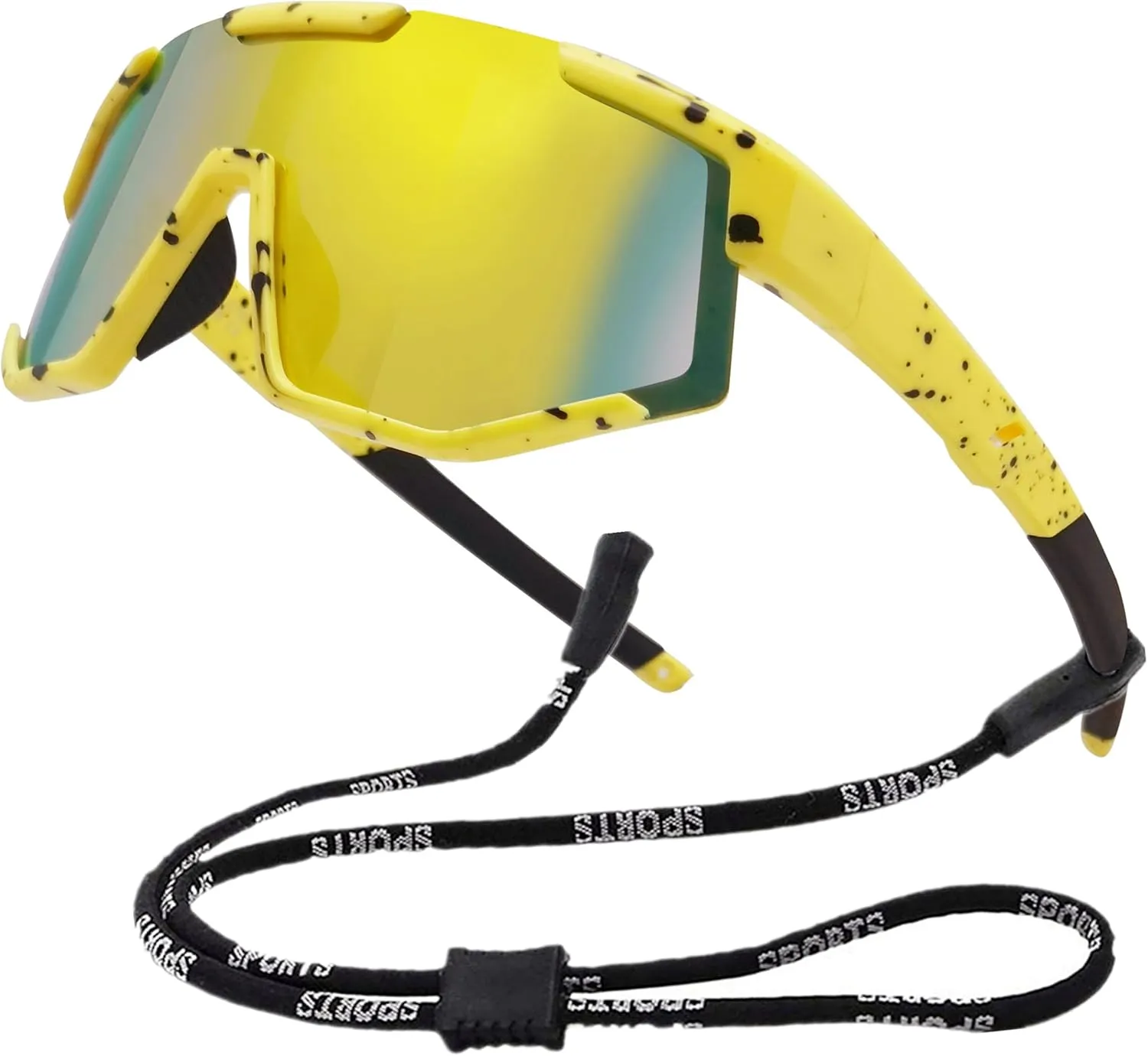 COOLSOME Kids Flexible Polarized Sunglasses with Strap Youth Sport Cycling Baseball for Boys Girls Age 6-12