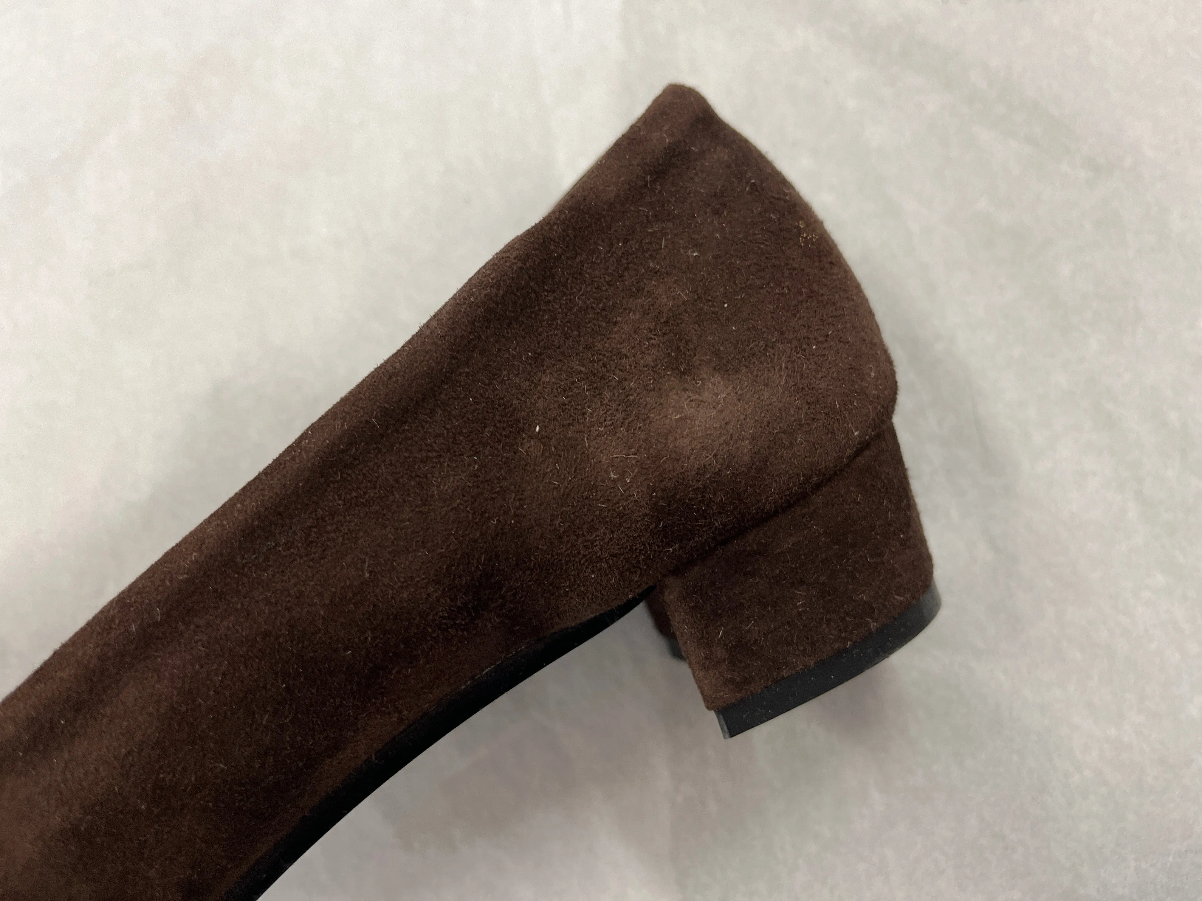 Daniela Fargion Brown Suede Square Buckle Shoes - 8.5