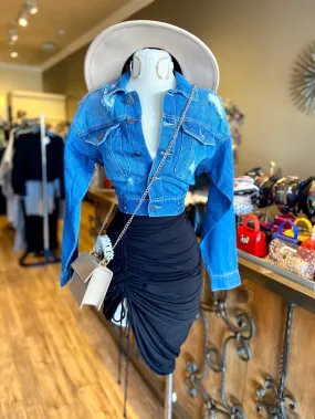 Denim Waistband Jacket