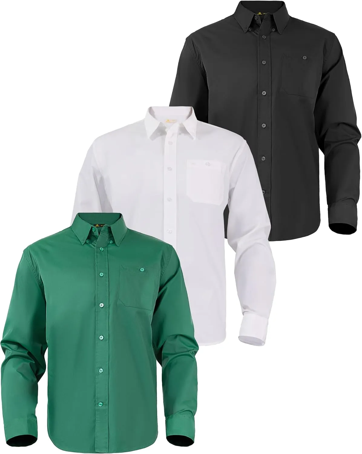 Dress Shirt,Shirts Long,Long Sleeve Button,Slim Fit,Button Down ShirtWrinkle Resistant,Breathable,3pcs Set Shirt