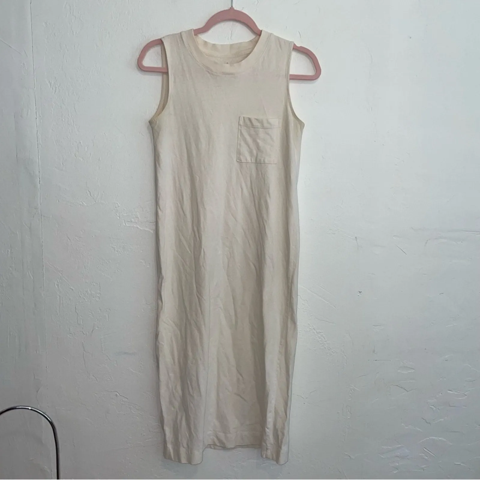 Everlane Long Weekend Tank Pocket Cotton T-Shirt Midi Dress (XS)