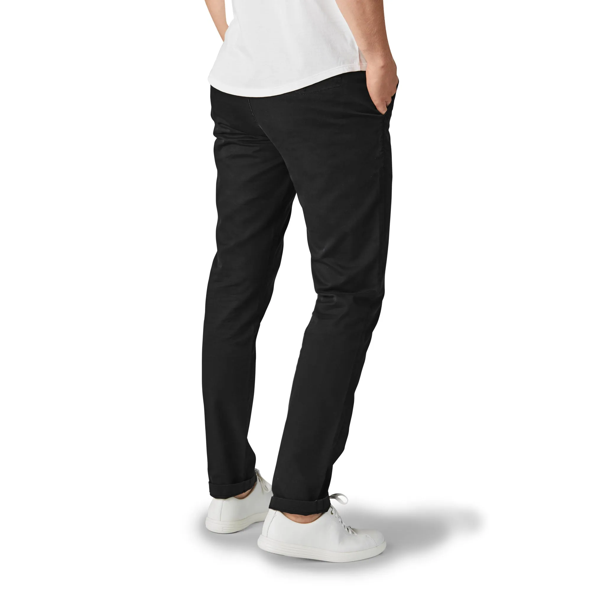 Feel Good Chinos in Solid Black