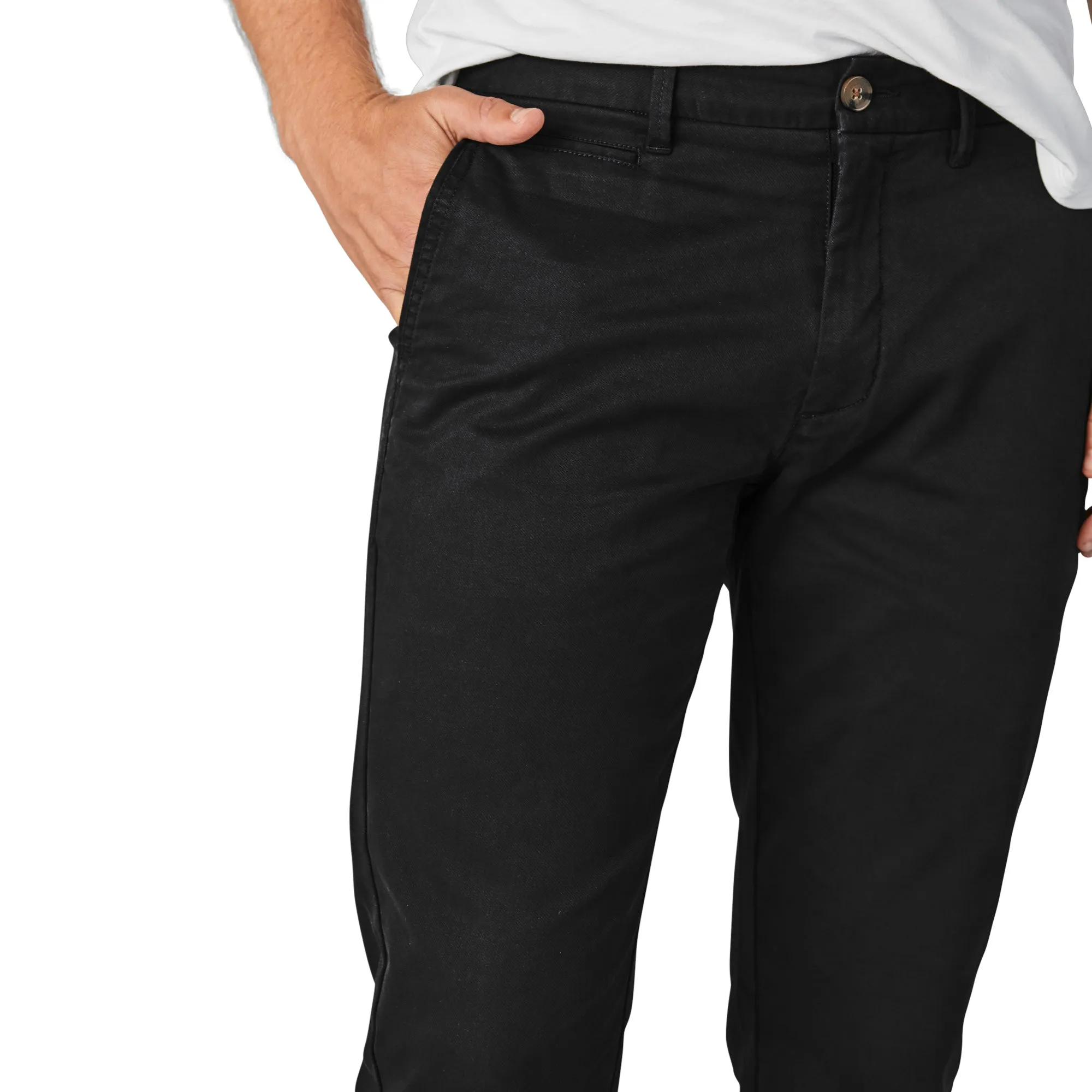 Feel Good Chinos in Solid Black