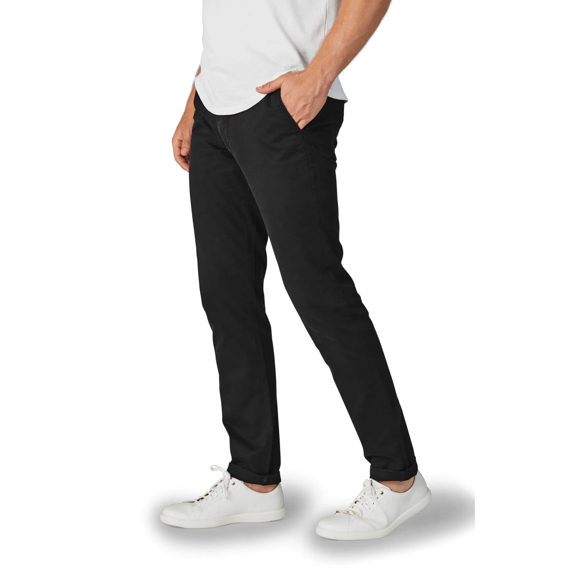 Feel Good Chinos in Solid Black
