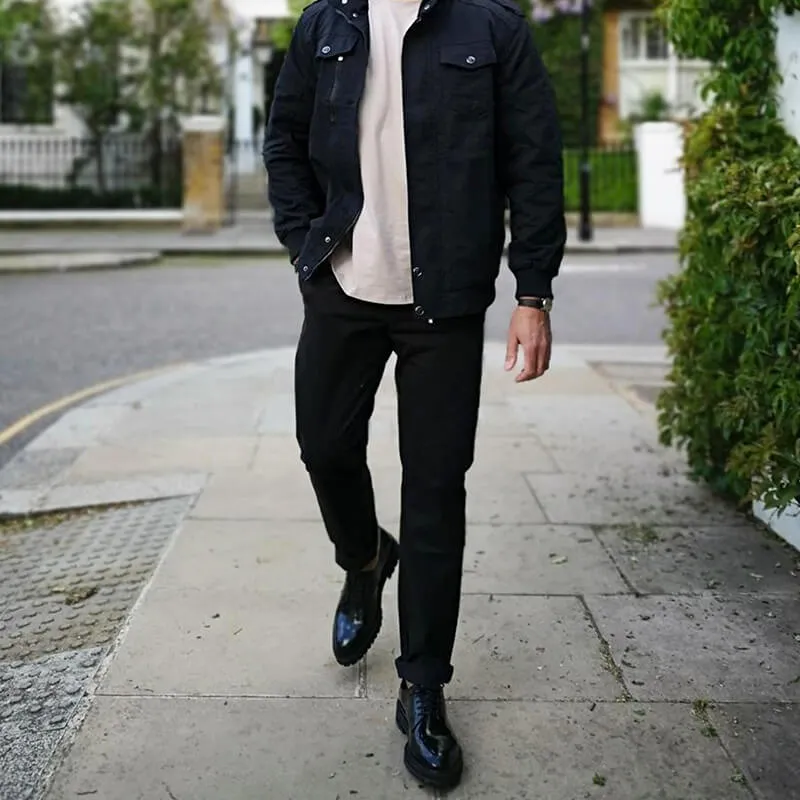 Feel Good Chinos in Solid Black