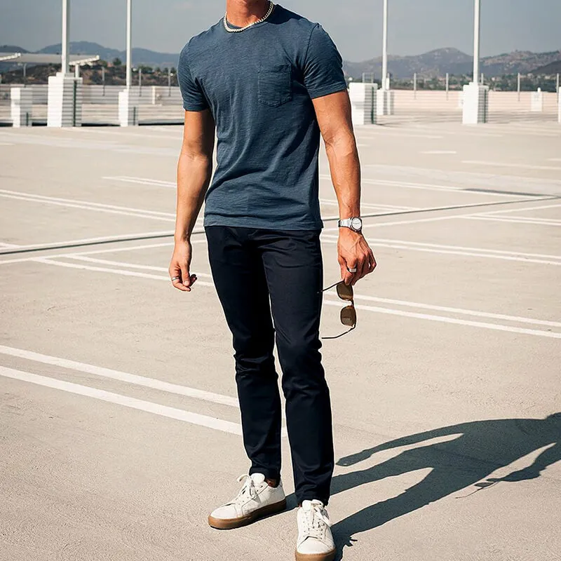 Feel Good Chinos in Solid Black