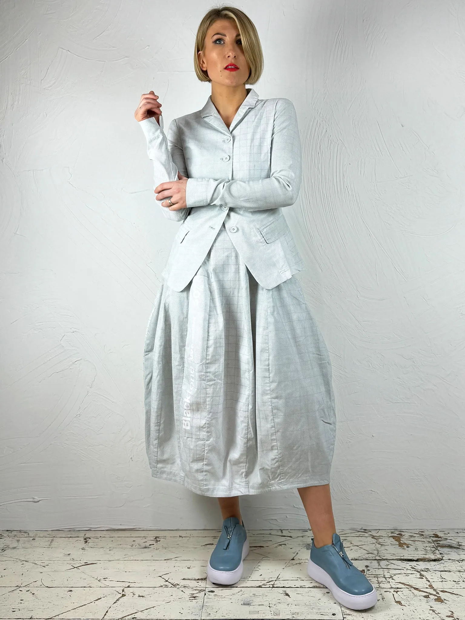 Fitted Stretchy Check Jacket 3441114