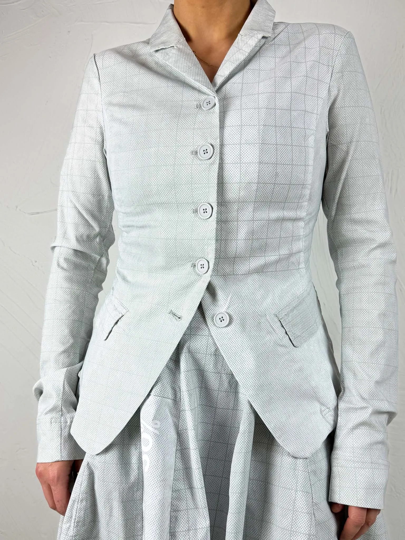 Fitted Stretchy Check Jacket 3441114