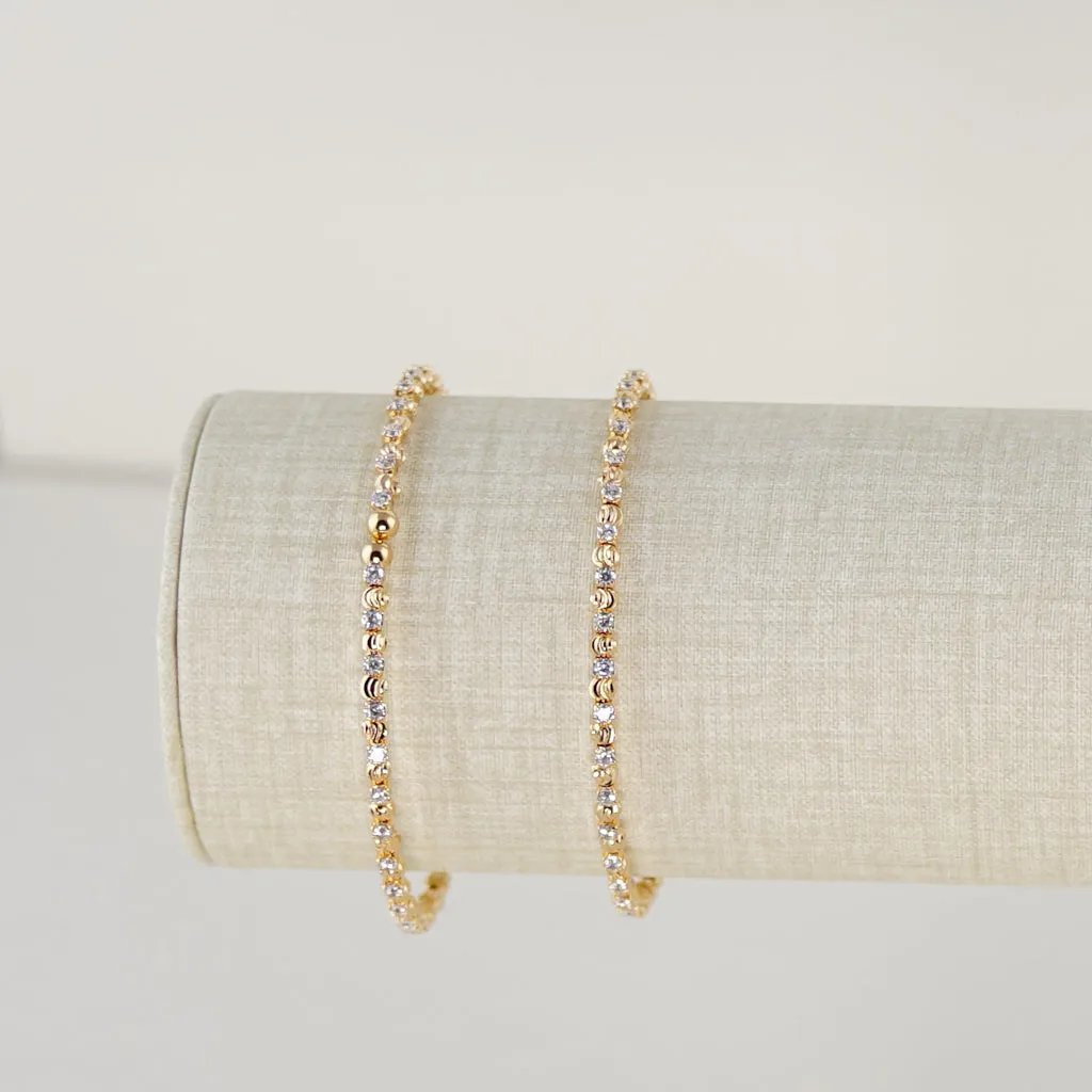 Flexible Gold Sparkle Bangle