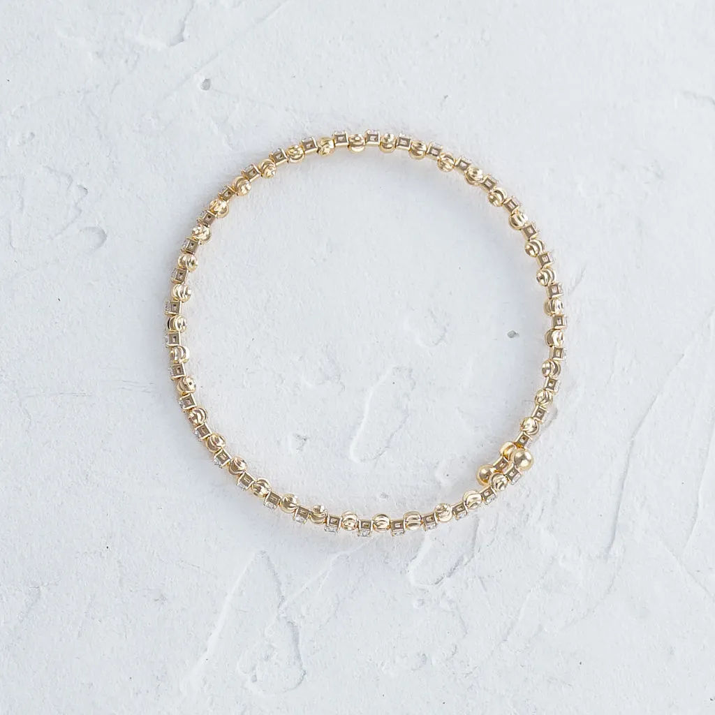 Flexible Gold Sparkle Bangle
