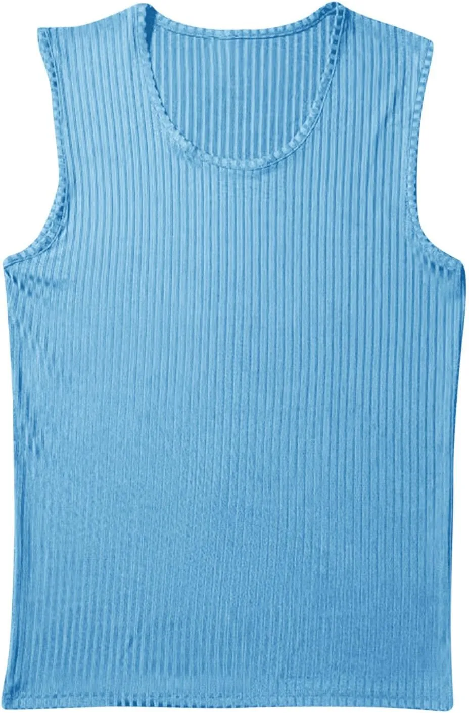 Gym Tank Tops for Men Muscle Sleeveless Workout Top Shirt Flowy Hem Solid Color Loose Comfy Athletic Training Tops