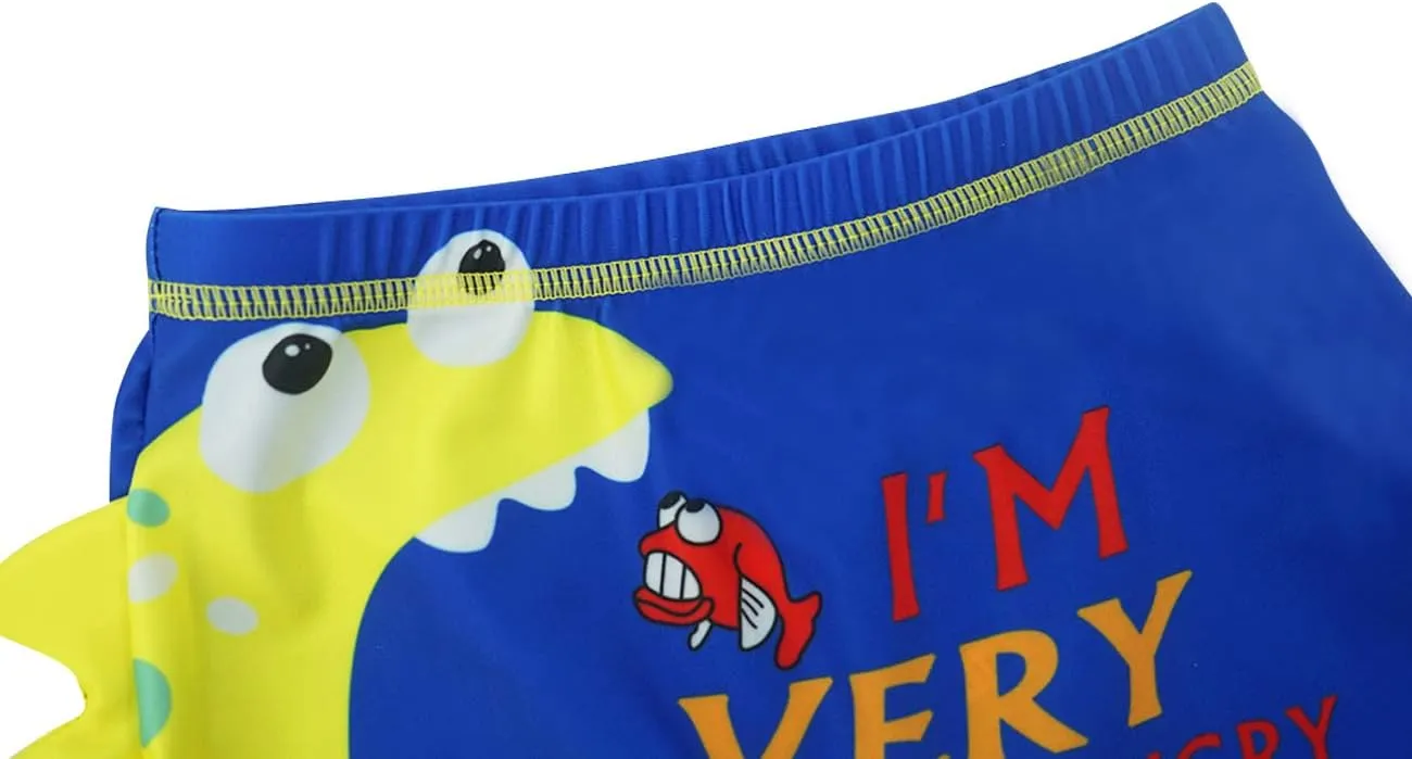 Happy Cherry Baby Boys Swimming Trunks Cartoon Swimwear Short with Hat