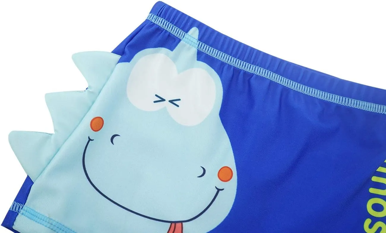 Happy Cherry Baby Boys Swimming Trunks Cartoon Swimwear Short with Hat