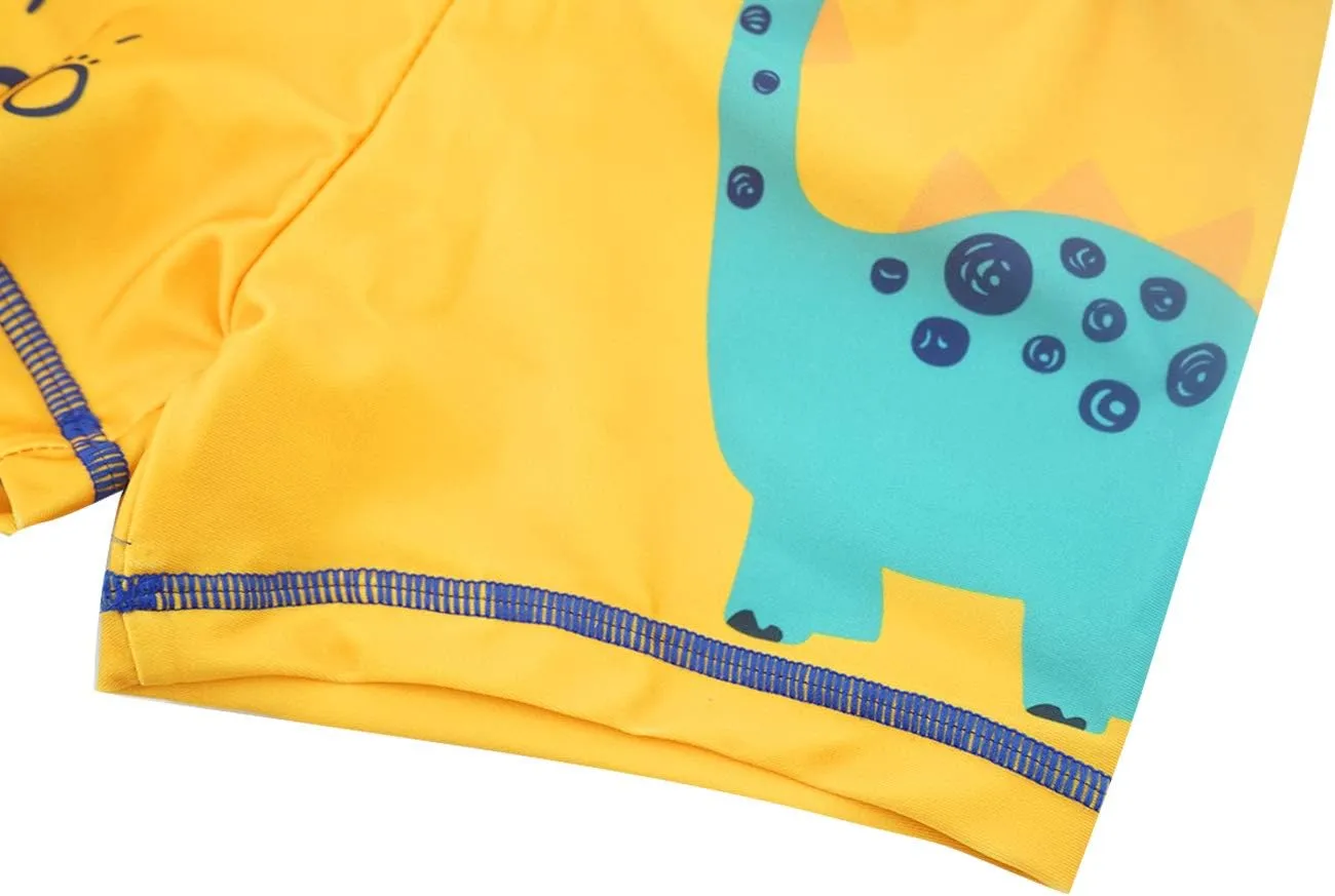 Happy Cherry Baby Boys Swimming Trunks Cartoon Swimwear Short with Hat