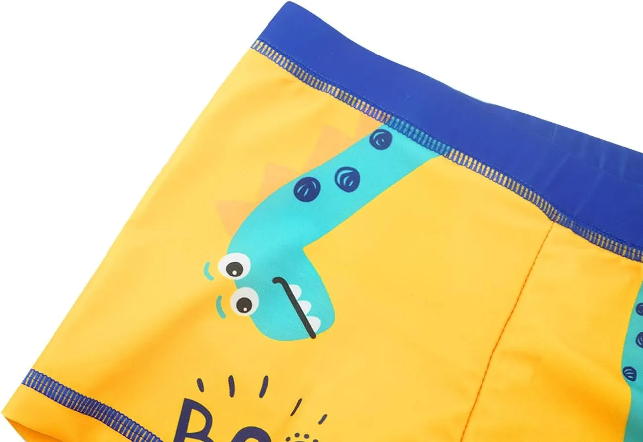 Happy Cherry Baby Boys Swimming Trunks Cartoon Swimwear Short with Hat