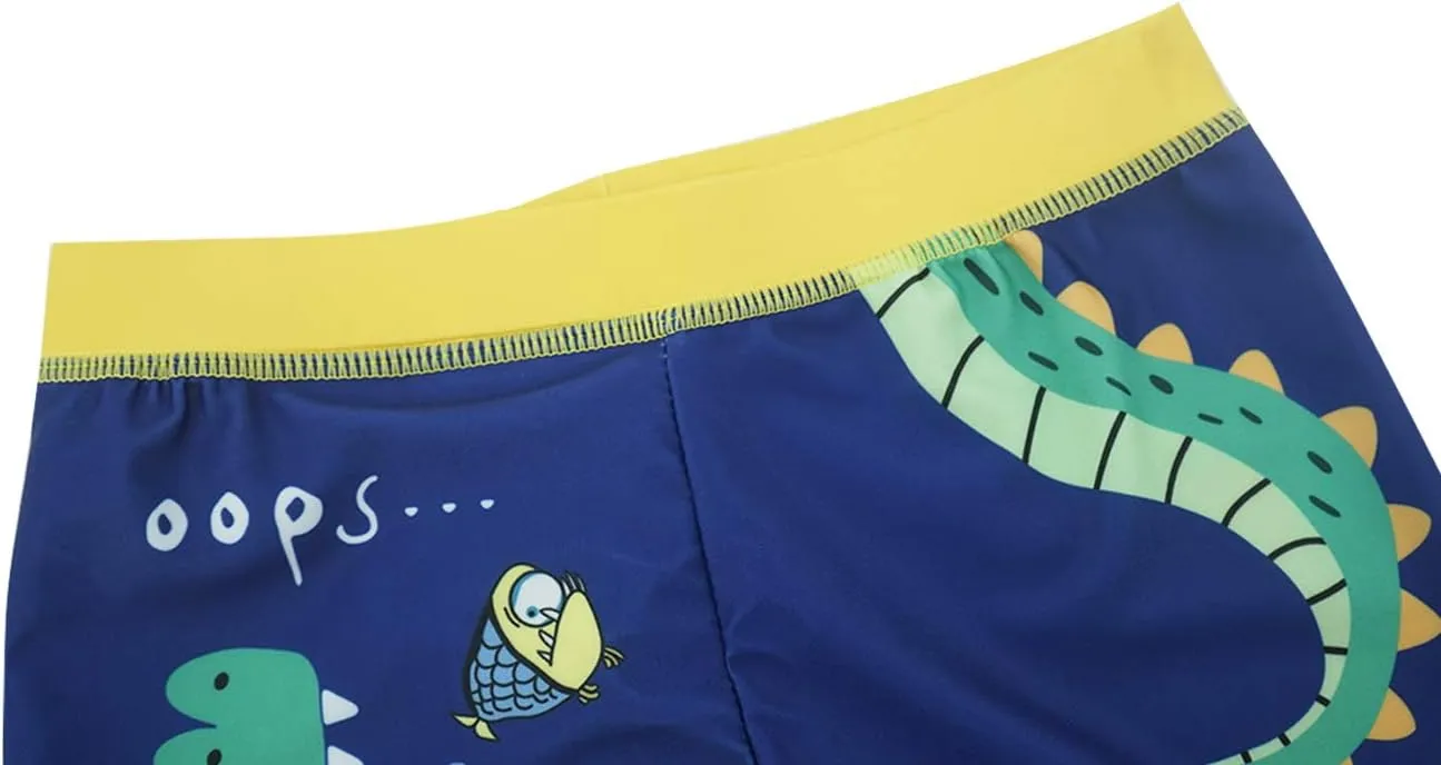 Happy Cherry Baby Boys Swimming Trunks Cartoon Swimwear Short with Hat