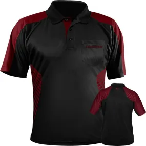 *Harrows Vivid Dart Shirt - with Pocket - Black & Deep Red