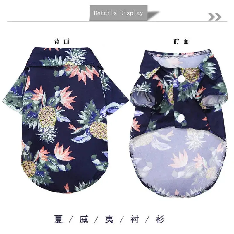 Hawaiian Beach Dog T-Shirt - Cool & Breathable