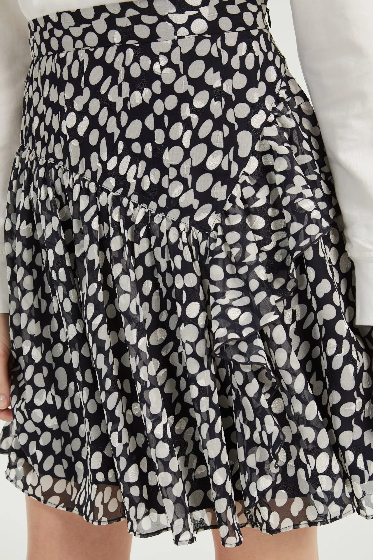 Heidi Abstract Dot Burnout Skirt
