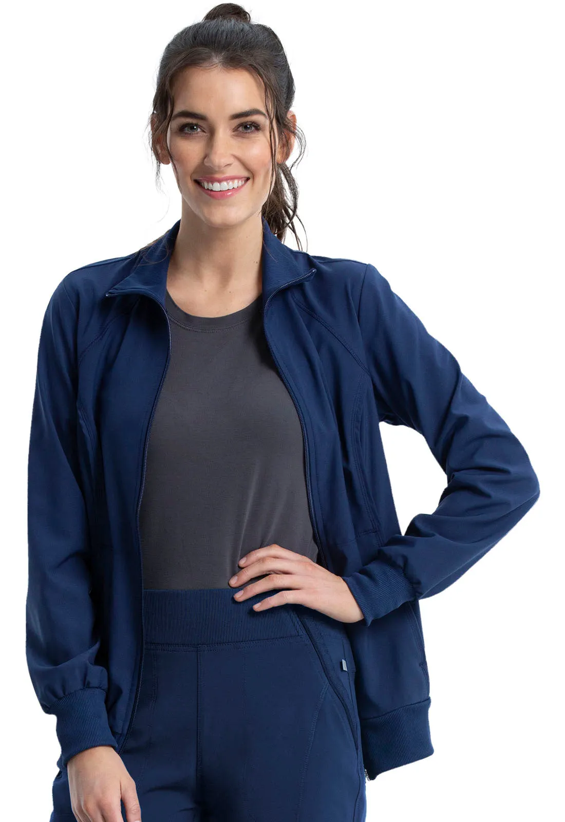 Infinity Zip Front Scrub Jacket