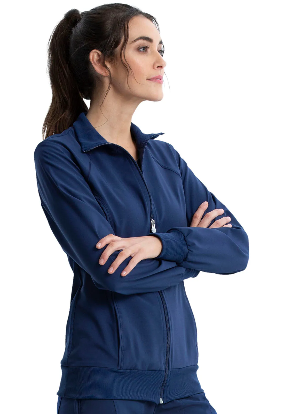 Infinity Zip Front Scrub Jacket