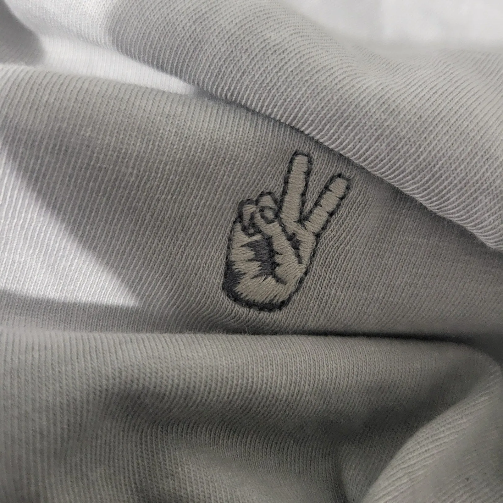 John Varvatos Victor Peace Polo Shirt Gray Slim Fit Short Sleeves Cotton Size Medium