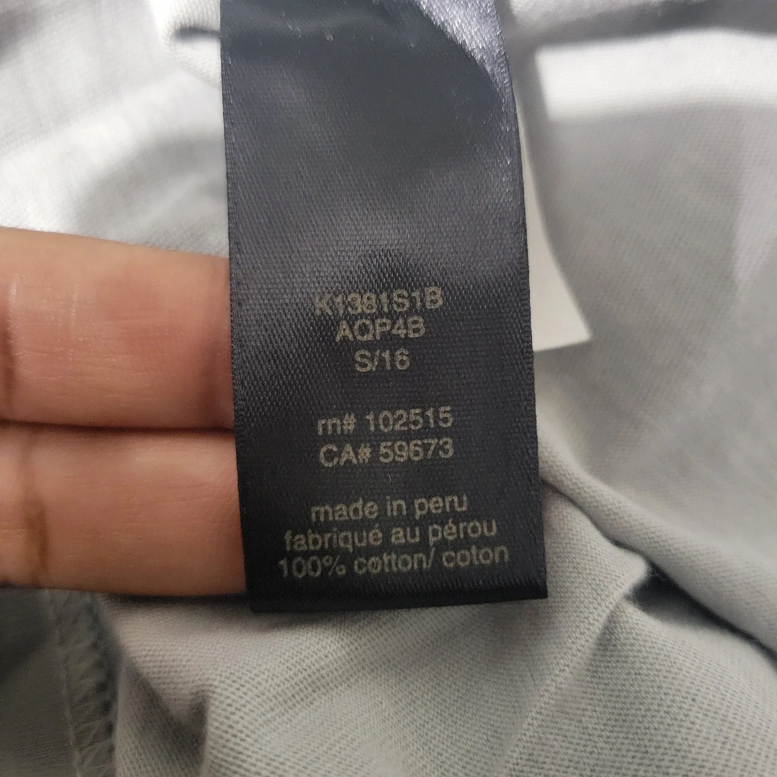 John Varvatos Victor Peace Polo Shirt Gray Slim Fit Short Sleeves Cotton Size Medium
