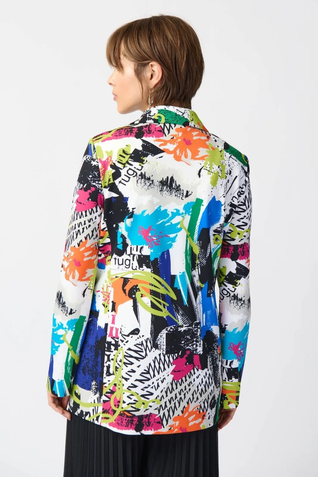 JOSEPH RIBKOFF 241302 Abstract Print Blazer