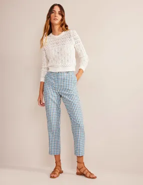 Kew Linen Trousers-Check