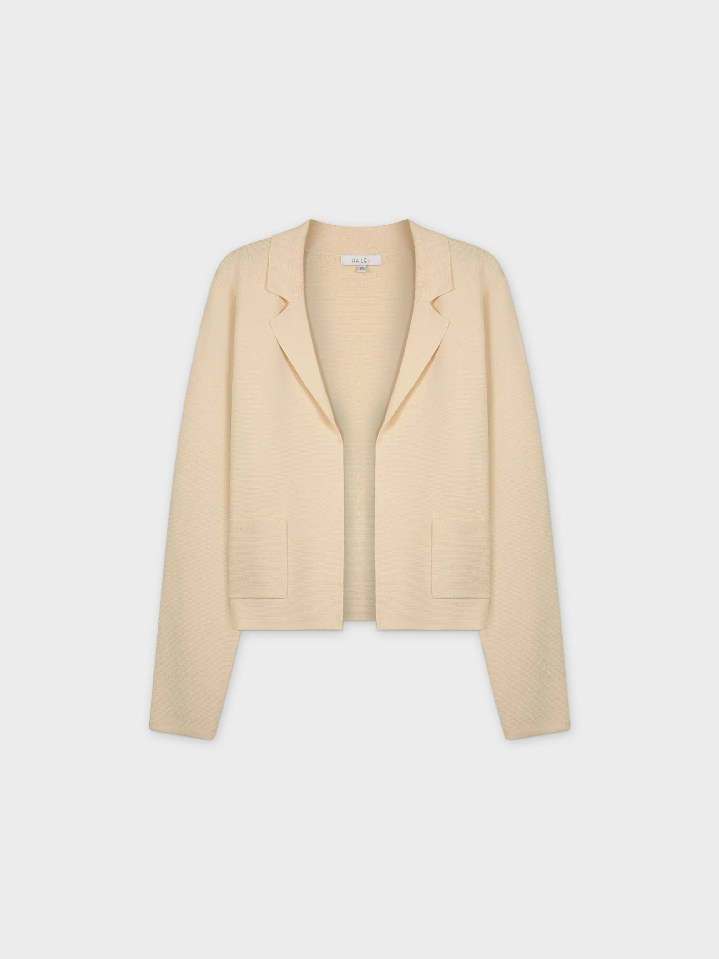 KNIT BLAZER-IVORY